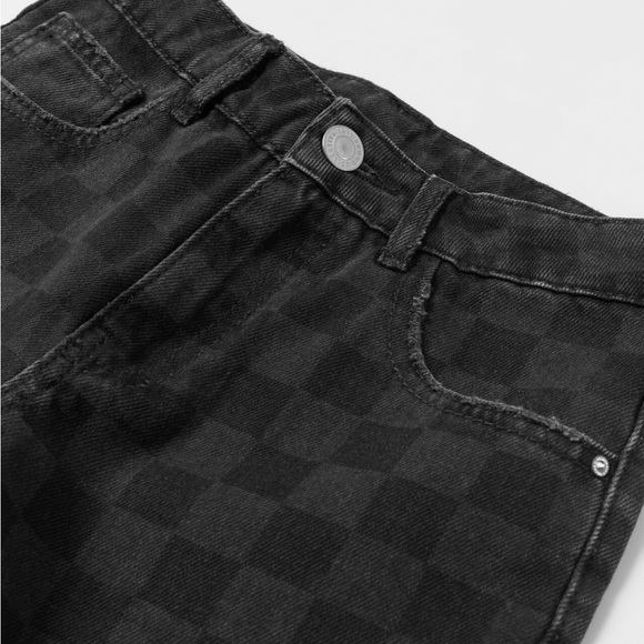 Zara Kids CHECKERED STRAIGHT JEANS Size 8 years - Picture 5 of 7